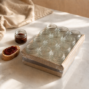 Pack de 20 mini pots en verre 32 ml (30 g) – bouchage TO43