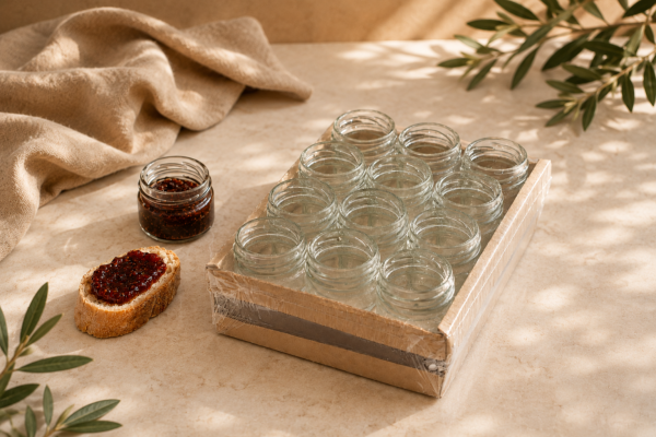 Pack de 20 mini pots en verre 32 ml (30 g) – bouchage TO43