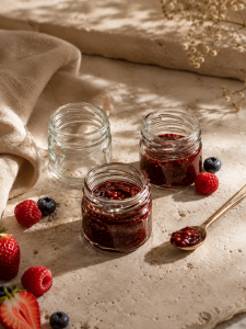 Pack de 12 pots à confiture 30 ml – couvercles dorés TO43