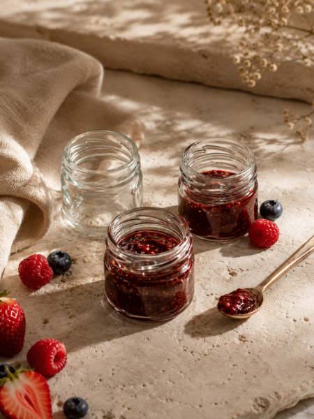 Pack de 12 pots à confiture 30 ml – couvercles dorés TO43