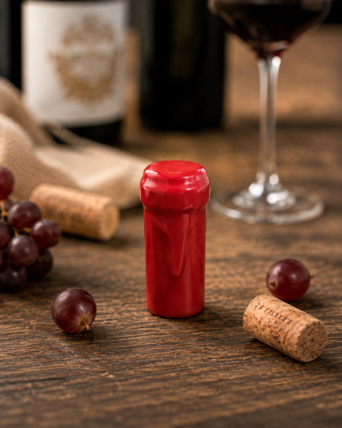 Capsules de surbouchage aspect cire rouge – Bouteille 75 cl et Magnum